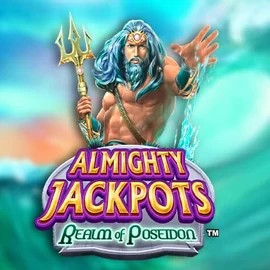 Almighty Jackpots – Realm of Poseidon game by Novomatic – logo hosted on Vegas Now Casino