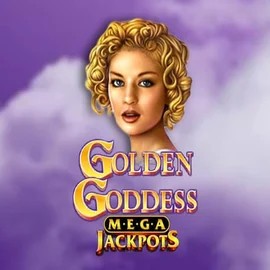 Jackpots logo of Golden Goddess Megajackpots from IGT at Vegas Now Casino