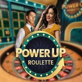 Official Live Casino logo: PowerUP Roulette by Pragmatic Play at Vegas Now Casino