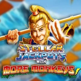 Stellar Jackpots with More Monkeys casino game by Lightning Box Game – featured logo at Vegas Now Casino
