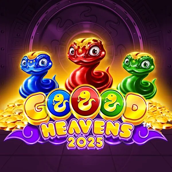 Official Slots logo: Goood Heavens by Rarestone Gaming at Vegas Now Casino