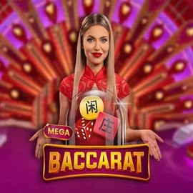 Mega Baccarat casino game by Pragmatic Play – featured logo at Vegas Now Casino